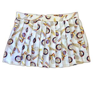 Vintage Lizsport White Pleated Tennis Skirt – Size M/L